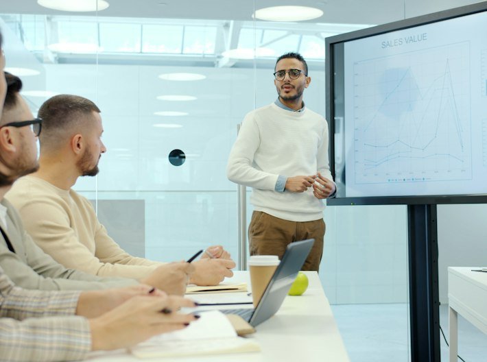 Trainer leading a classroom session